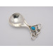 Reign Beau Ltd silver caddy spoon with turquoise
