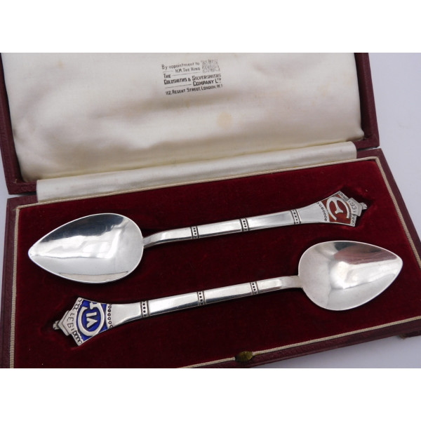 Robert Edgar Stone silver coronation spoons George VI