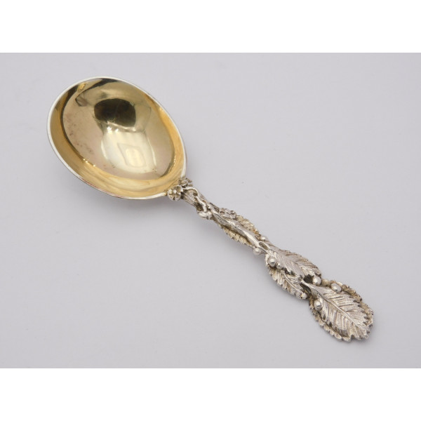 Robert Stebbings Naturalistic silver caddy spoon