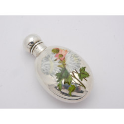 Sampson Mordan silver enamel scent bottle 1887