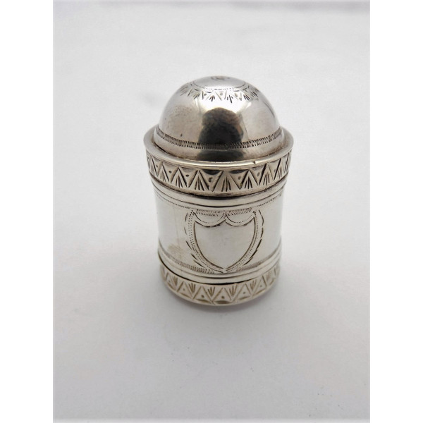 Samuel Pemberton silver nutmeg grater 1790 SP