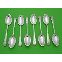 Scottish silver dessert spoons 1777 William Davie Edinburgh