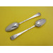 Scottish silver pair Hanoverian table spoons Edinburgh 1758