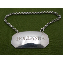Scottish silver wine label HOLLANDS Mitchell Russell