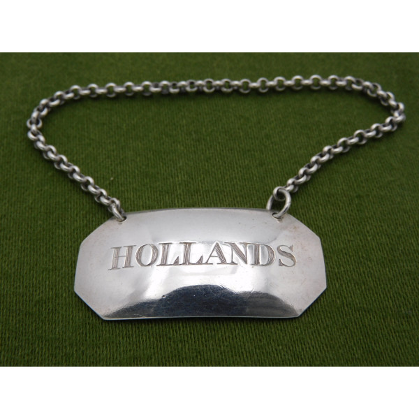 Scottish silver wine label HOLLANDS Mitchell Russell