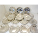 Set of 18 Silver dinner plates London 1844 by Barnards