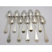 Set of Ebenezer Coker silver table spoons London 1749