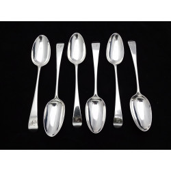 Set of Hester Bateman silver dessert spoons London 1780