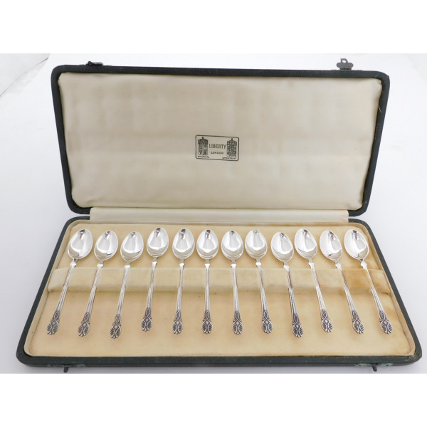 Set of Liberty Co silver coffee spoon