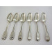 Set of Paul Storr silver table spoons fiddle and thread patter 1819