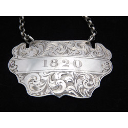 Silver 1820 vintage wine label