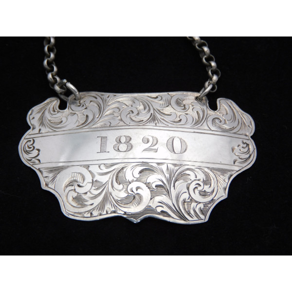 Silver 1820 vintage wine label