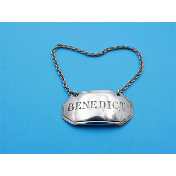Silver Benedict label London 1802 by Johh Rich