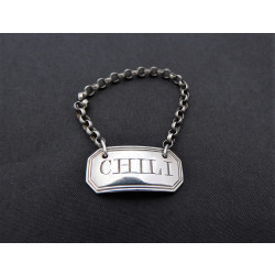 Silver Chili sauce label London by Phipps Robinson