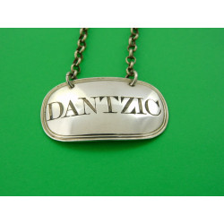Silver Dantzic Wine Label London 1822 by Charles Rawlings