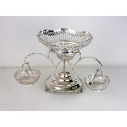 Silver Epergne Centrepiece with baskets Sheffield 1920 by Huttons