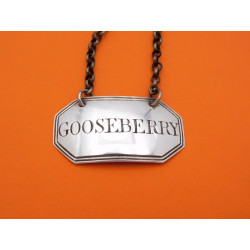 Silver Gooseberry wine label London 1811