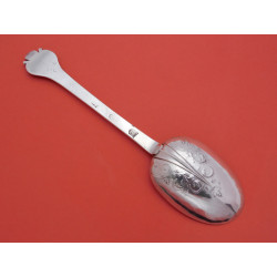 Silver Laceback trefid spoon London 1686