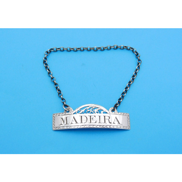 Silver Madeira wine label London 1799 Elizabeth Morley