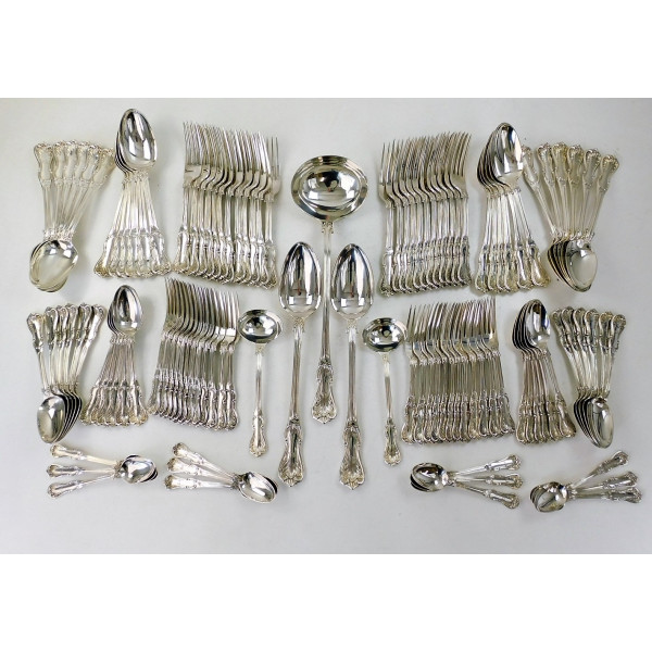 Silver Mary Chawner double canteen of cutlery