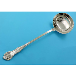 Silver Queens PAttern soup ladle london 1866 by George Adams Chawner
