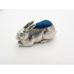 Silver Rabbit pin cushion by Adie Lovekin
