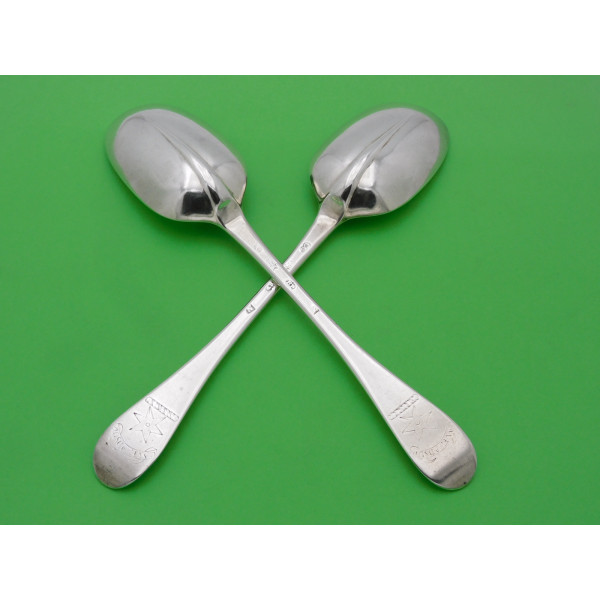 Silver Rattail Edinburgh table spoons Colin Campbell 1717