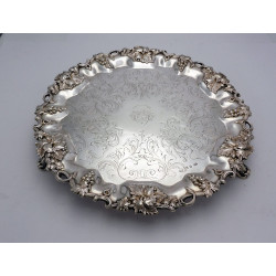 Silver Salver Sheffield 1838 Nil Penna Sed Usus family motto