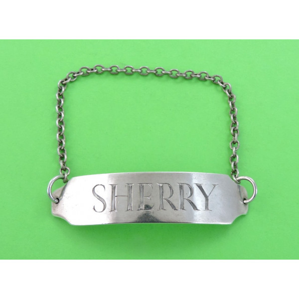 Silver Sherry bottle ticket York 1814 James Barber v2