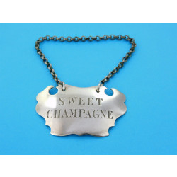 Silver Sweet Champagne wine label London 1848 Samuel Whitford