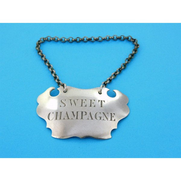 Silver Sweet Champagne wine label London 1848 Samuel Whitford