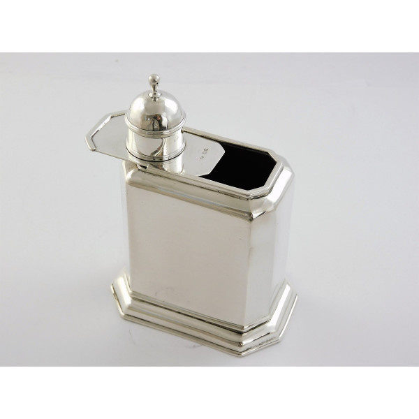 Silver Tea CAddy with slide off cover London 1891 by George Unite
