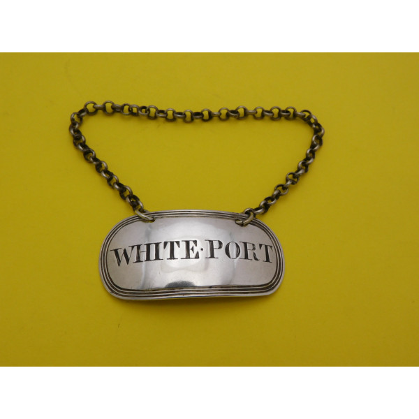 Silver White Port Decanter label London 1836 William Knight