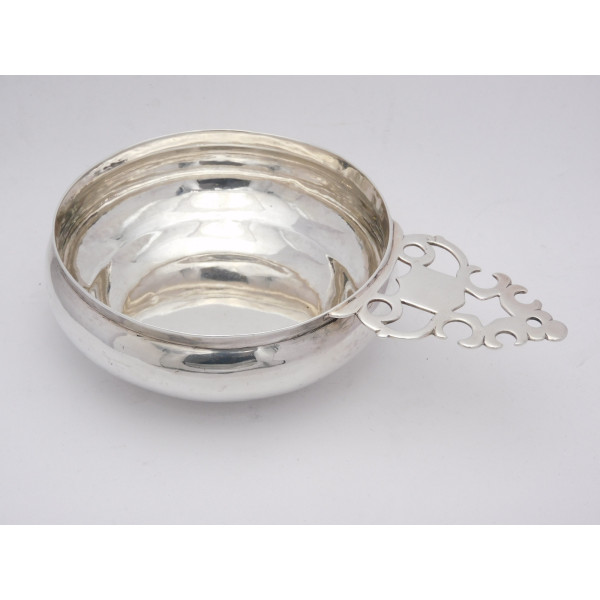 Silver bleeding bowl London 1698 by Matthew Madden