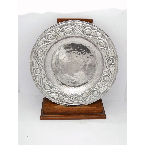 Silver charger plate by Philip Frederick Alexander