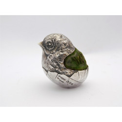Silver chick pin cushion by Sampson Mordan Chester 1905