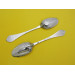 Silver dog nose table spoons by William Scarlett