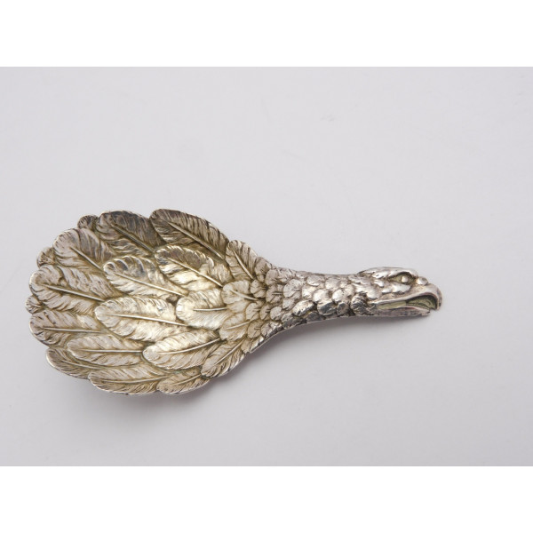 Silver eagles wing caddy spoon Birmingham by Joseph Willmore