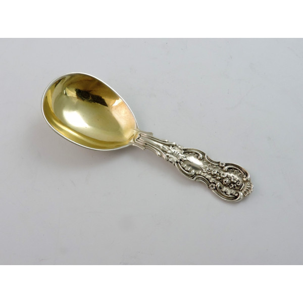 Silver gilt caddy spoon London 1860 by Francis Higgins