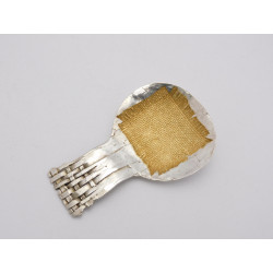 Silver gilt caddy spoon Sheffile 1998 by A.G.S.