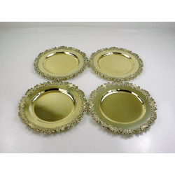 Silver gilt side plates London 1920 Sebastian Garrard