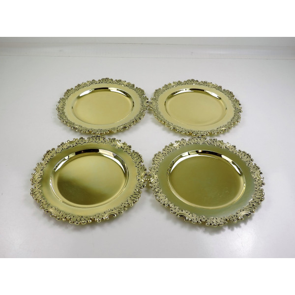 Silver gilt side plates London 1920 Sebastian Garrard