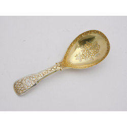 Silver gilt tea caddy spoon London 1824 Thomas Edwards