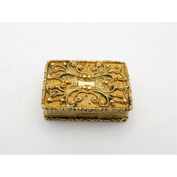Silver gilt vinaigrette 1830 Joseph Bettridge