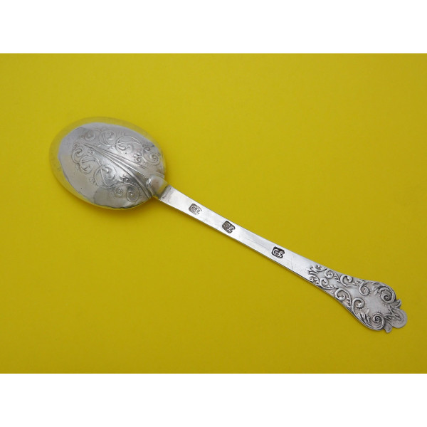Silver laceback trefid spoon Exeter 1688 Edward Nott