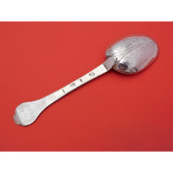 Silver laceback trefid spoon Plymouth 1693 John Murch