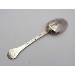 Silver laceback trefid spoon Plymouth 1693 by John Murch