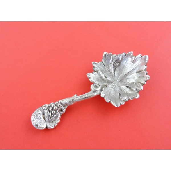 Silver leaf caddy spoon london 1848 Elizabeth Eaton
