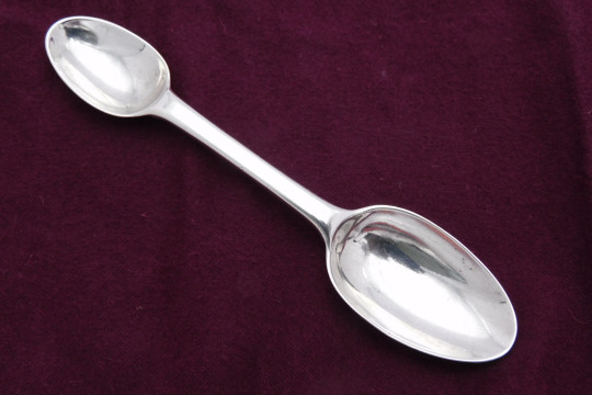 Silver medicine spoon London 1857