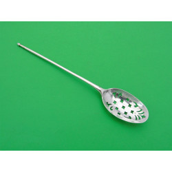 Silver mote spoon 1750 by Roger Hare